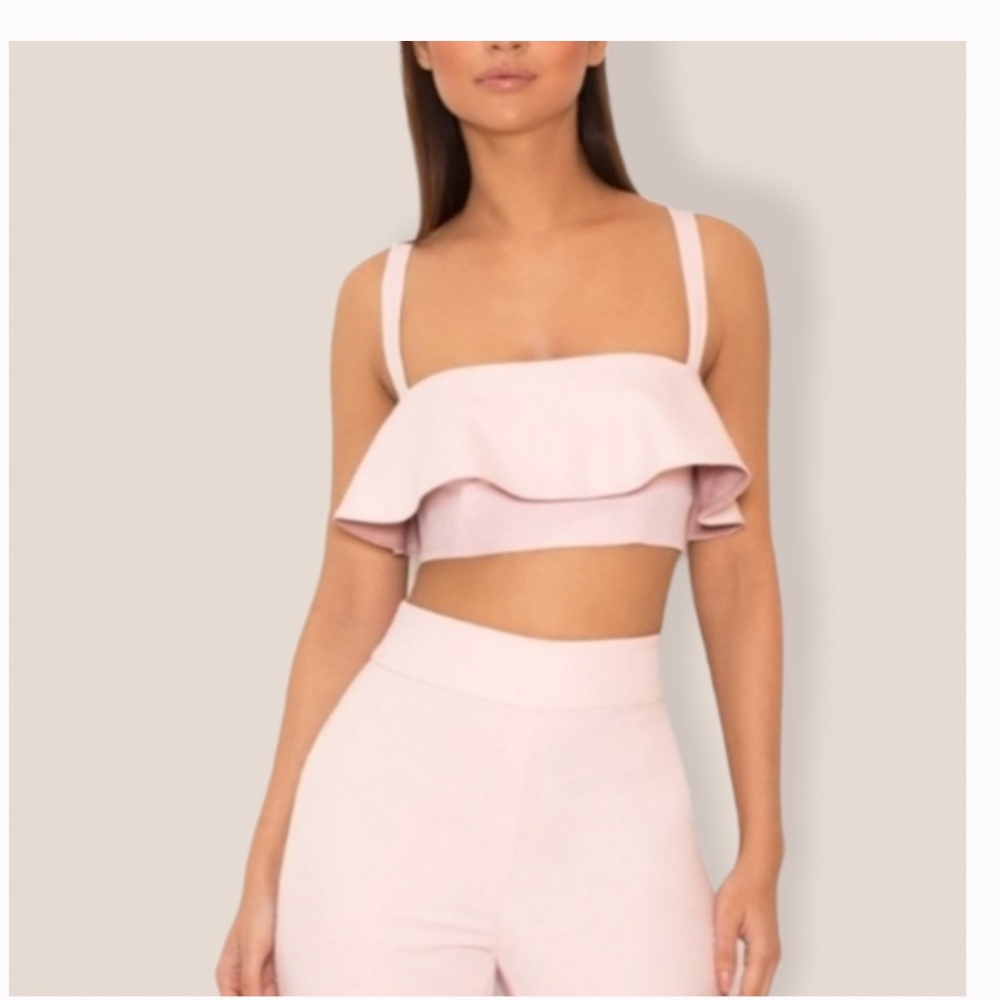 HOUSE OF CB, 'Tyna' Ruffle Crop Top - Picture 2 of 7